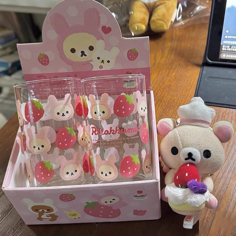 Espresso Shot Glass - Rilakkuma Cam Bardak Sevimli Çizgi Film