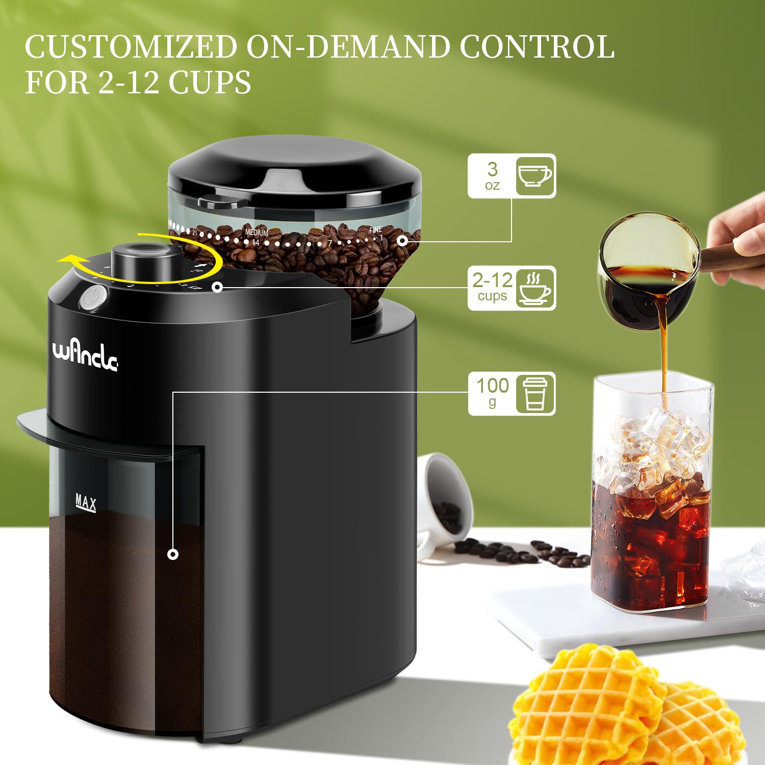 Wancle Otomatik Çapak Değirmen - Coffee Grinder Burr Flat incelemesi ve fiyatı